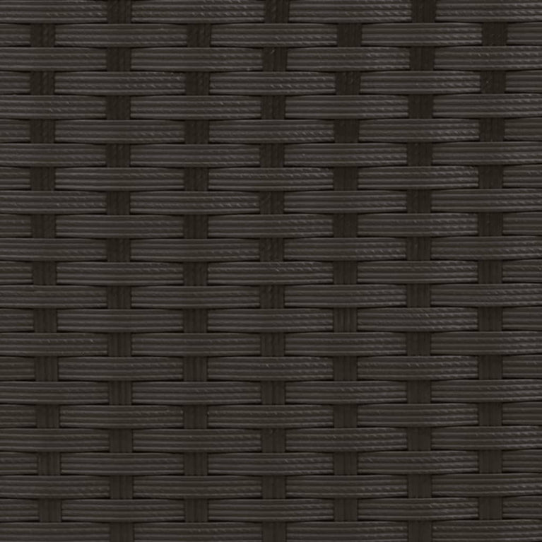 Ligbed met kussens poly rattan zwart
