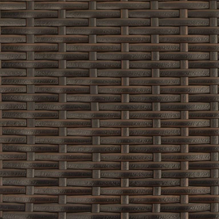 Ligbed met kussens poly rattan bruin