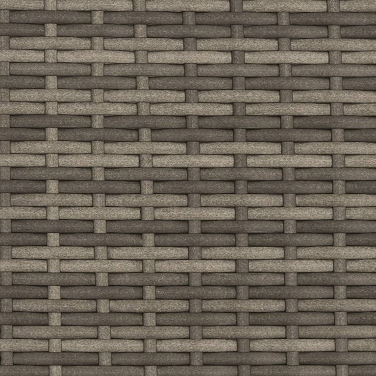 Ligbed met luifel en kussens poly rattan grijs