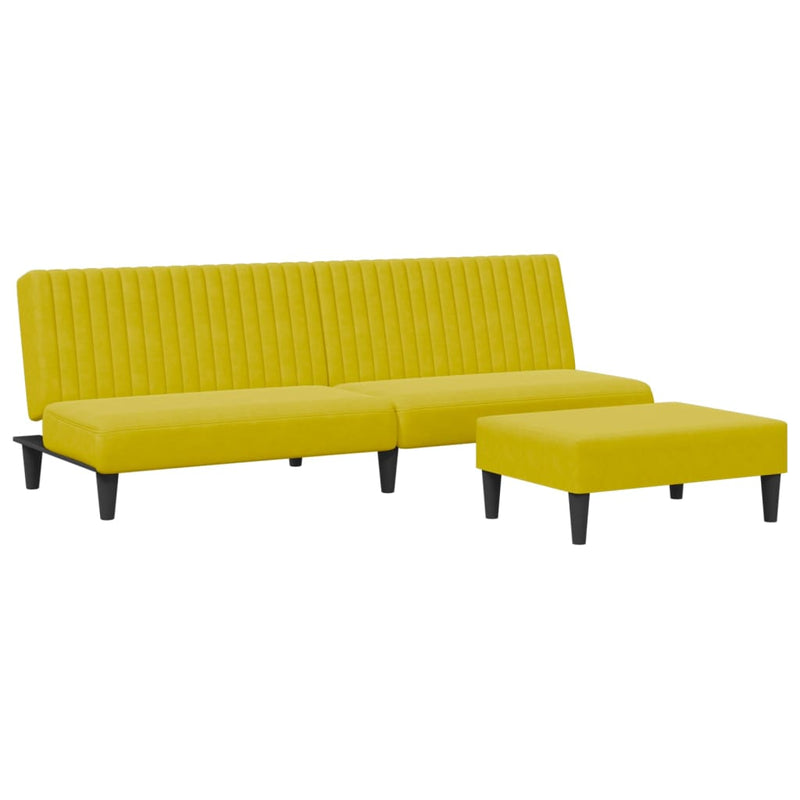 2-delige Loungeset fluweel geel