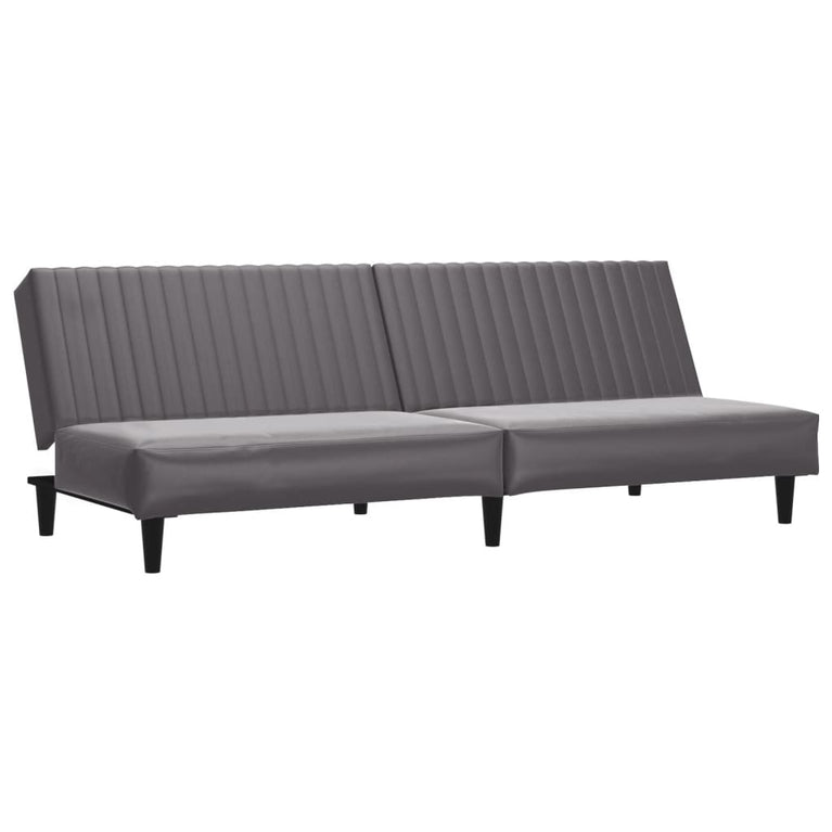2-delige Loungeset kunstleer grijs
