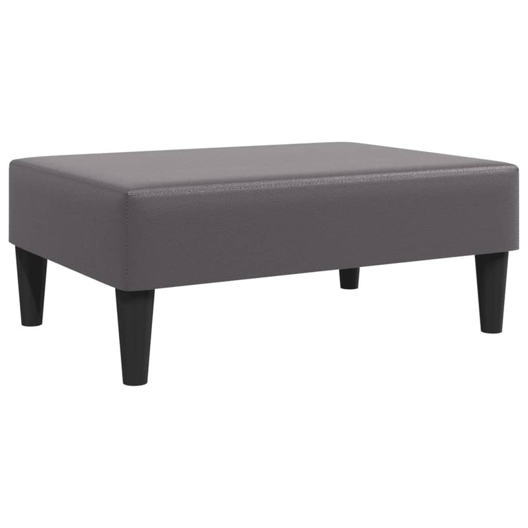 2-delige Loungeset kunstleer grijs