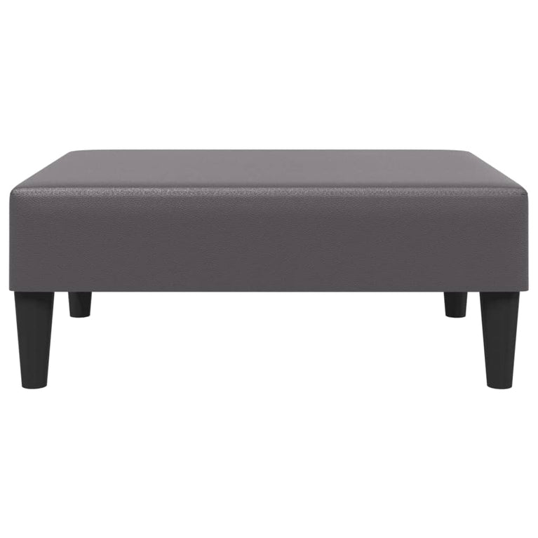 2-delige Loungeset kunstleer grijs