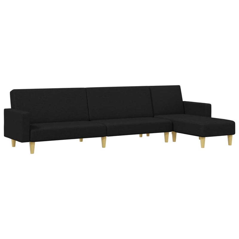 2-delige Loungeset stof zwart