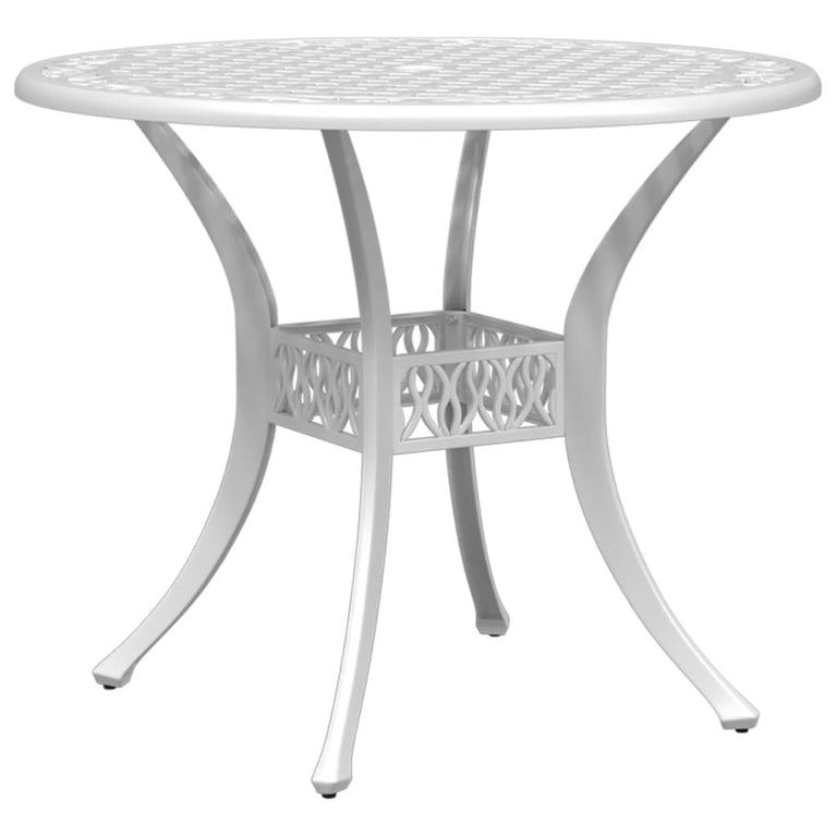 3-delige Bistroset gietaluminium wit