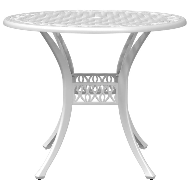 3-delige Bistroset gietaluminium wit