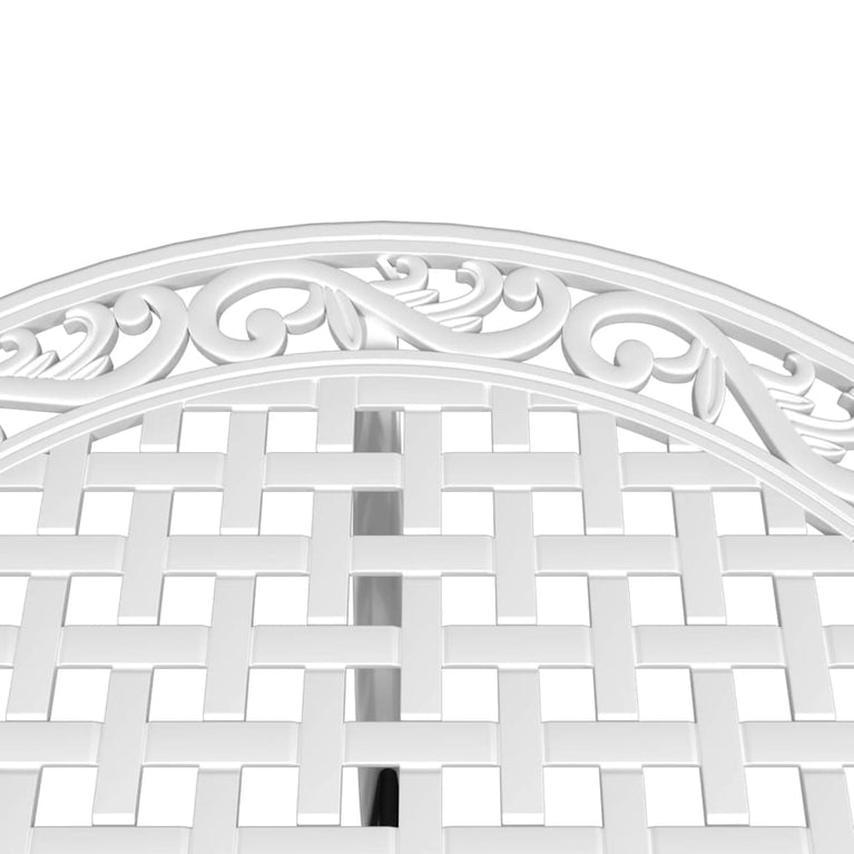 3-delige Bistroset gietaluminium wit
