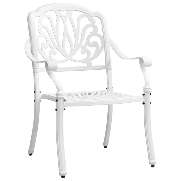 3-delige Bistroset gietaluminium wit
