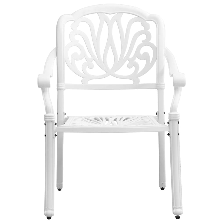 3-delige Bistroset gietaluminium wit
