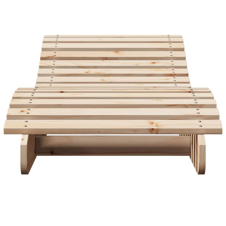 Ligbed 205x60x31,5 cm massief grenenhout