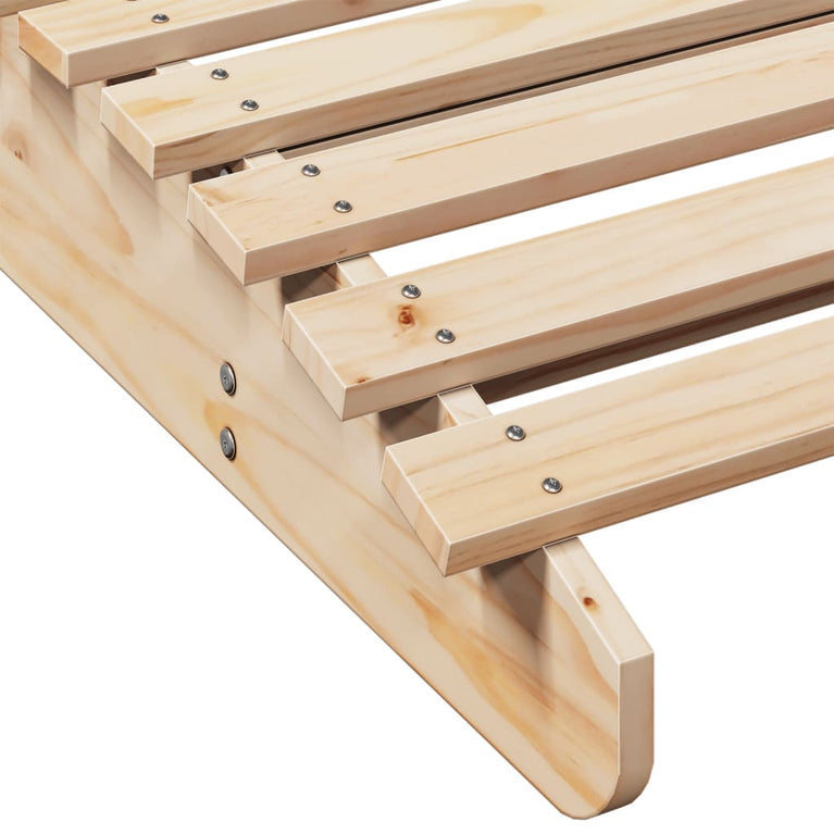 Ligbed 205x60x31,5 cm massief grenenhout