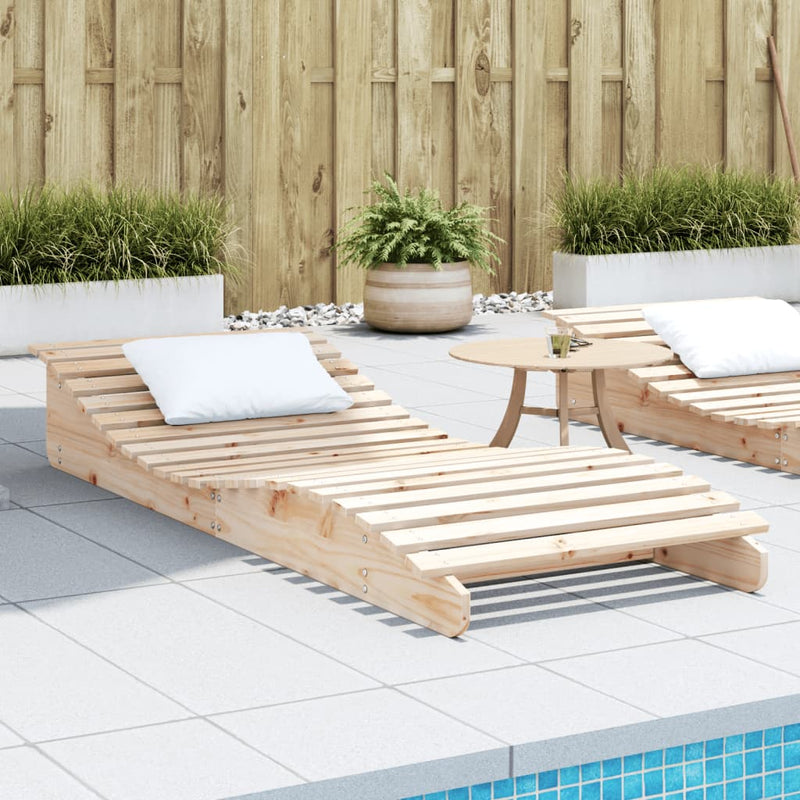 Ligbed 205x80x31,5 cm massief grenenhout