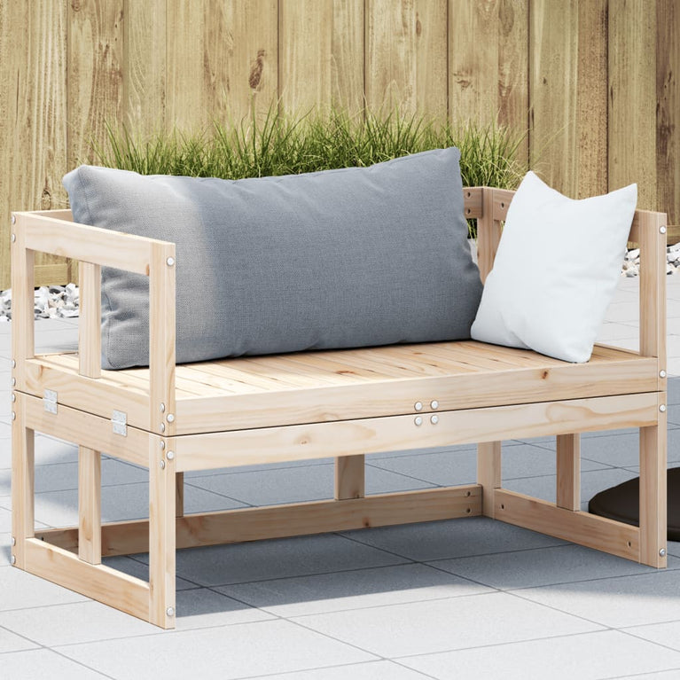 Tuinbank verlengbaar massief grenenhout