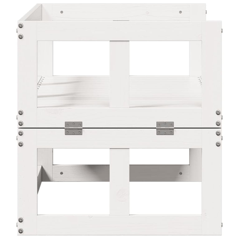 Tuinbank verlengbaar massief grenenhout wit