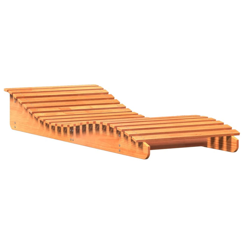 Ligbed 205x80x31,5 cm massief grenenhout wasbruin