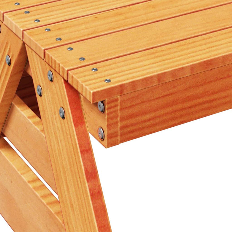 Picknicktafel voor kinderen 88x122x58 cm grenenhout wasbruin