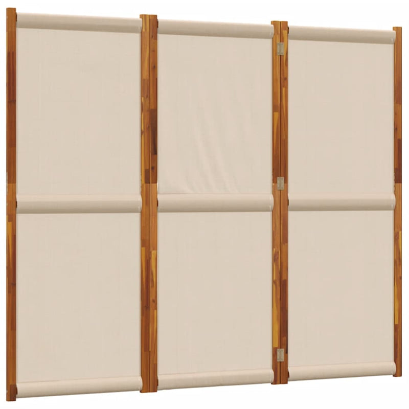 Kamerscherm met 3 panelen 210x180 cm taupe