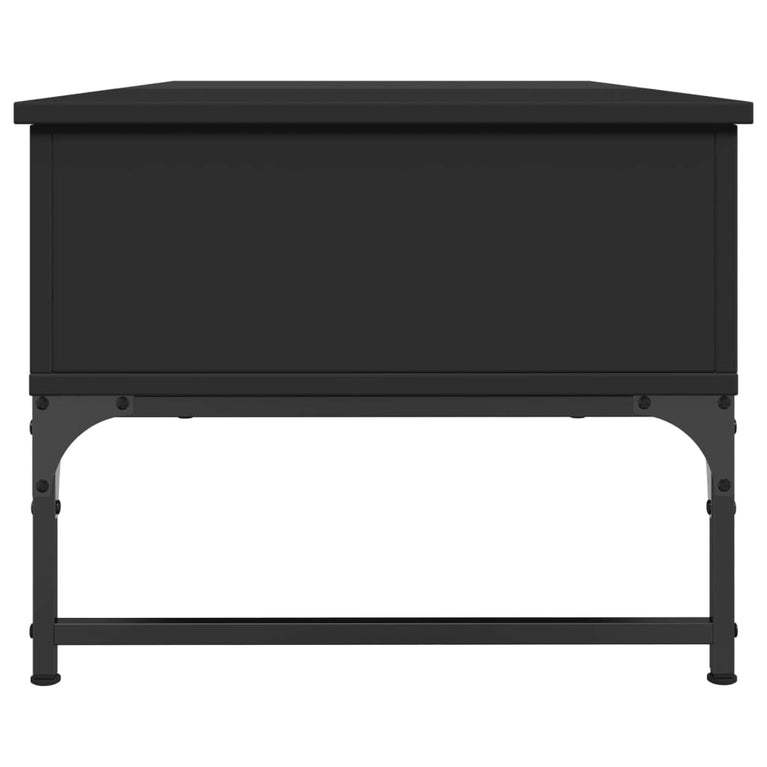 Salontafel 100x50x40 cm bewerkt hout en metaal zwart