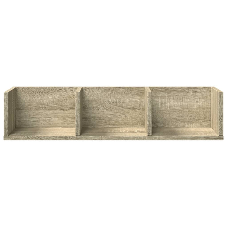 Wandkast 75x18x16,5 cm bewerkt hout sonoma eikenkleurig