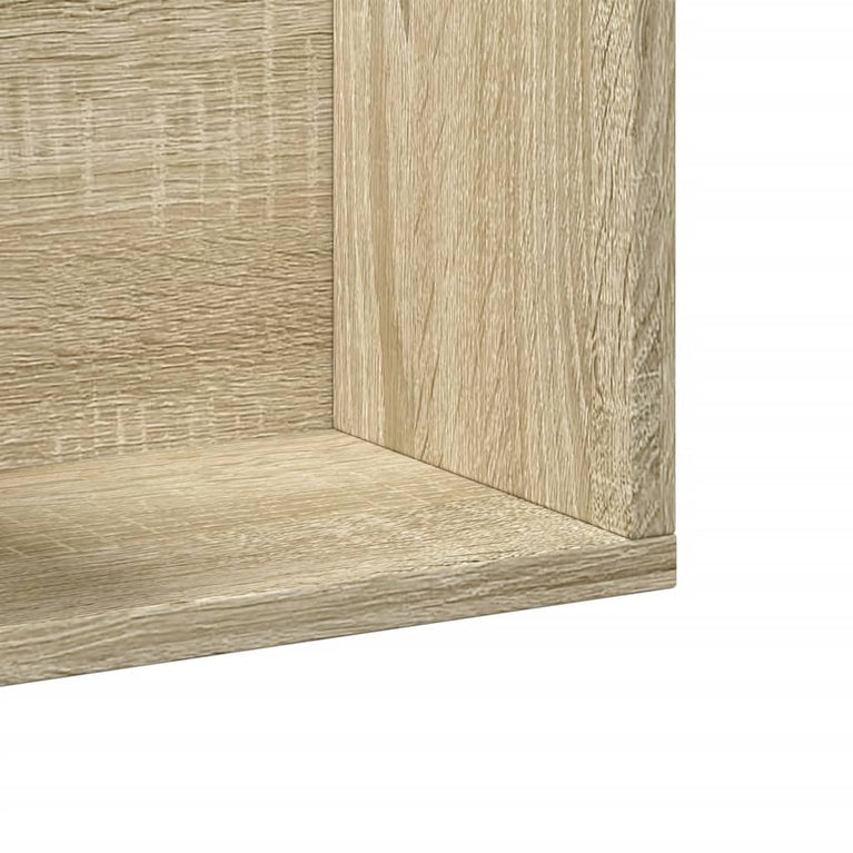 Wandkast 75x18x16,5 cm bewerkt hout sonoma eikenkleurig