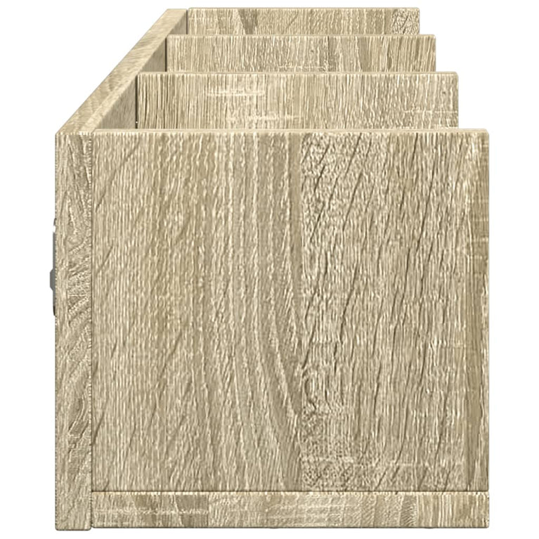 Wandkasten 2 st 75x18x16,5 cm bewerkt hout sonoma eikenkleurig