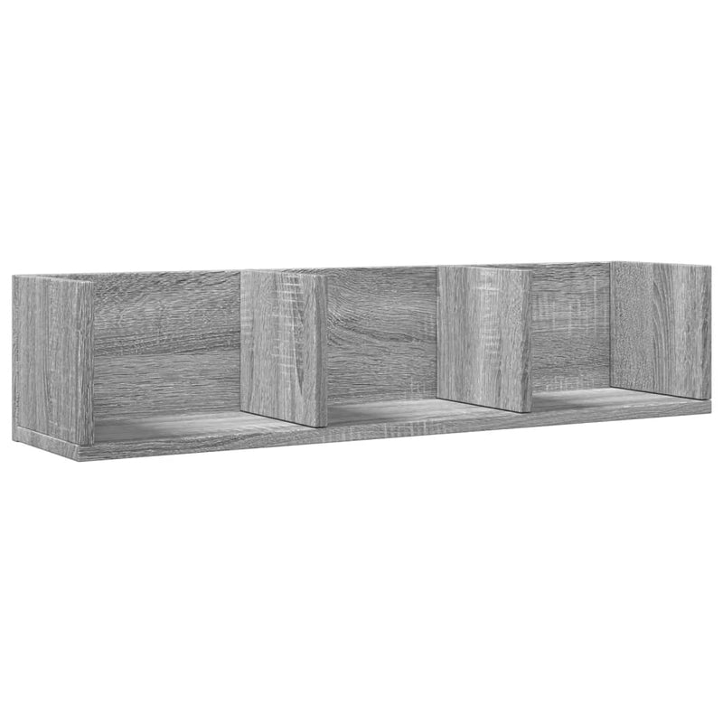 Wandkast 75x18x16,5 cm bewerkt hout grijs sonoma eikenkleurig