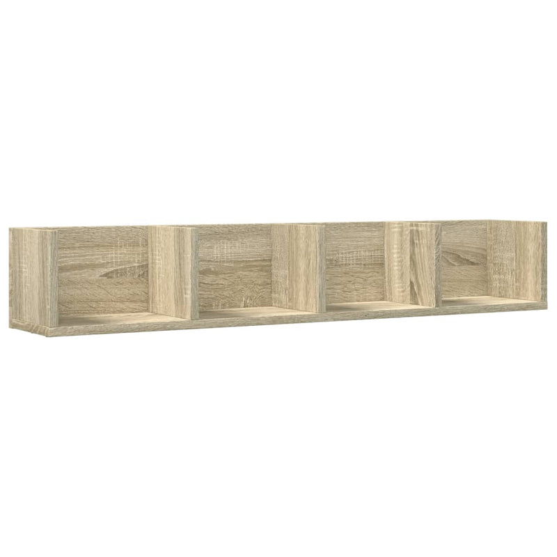 Wandkast 99x18x16,5 cm bewerkt hout sonoma eikenkleurig