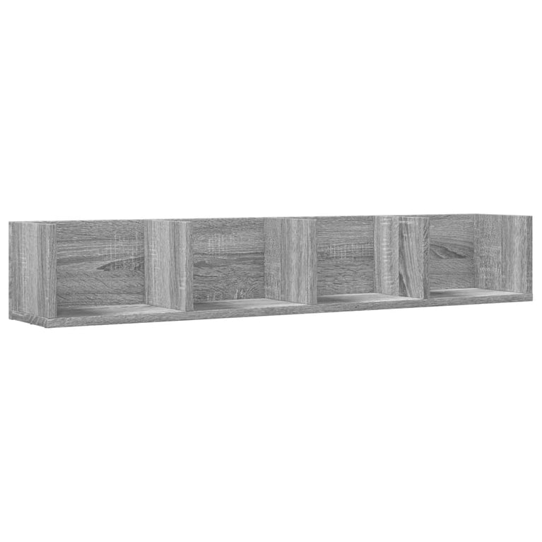 Wandkast 99x18x16,5 cm bewerkt hout grijs sonoma eikenkleurig