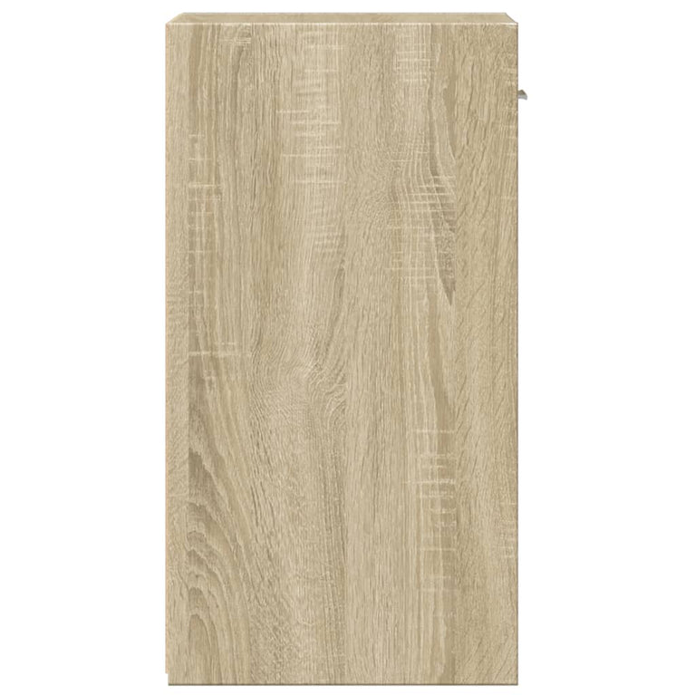 Nachtkastjes 2 st 35x34x65 cm bewerkt hout sonoma eikenkleurig
