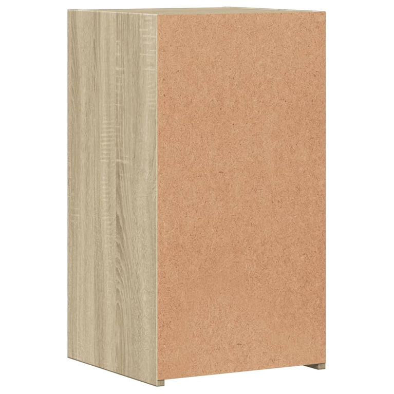 Nachtkastjes 2 st 35x34x65 cm bewerkt hout sonoma eikenkleurig