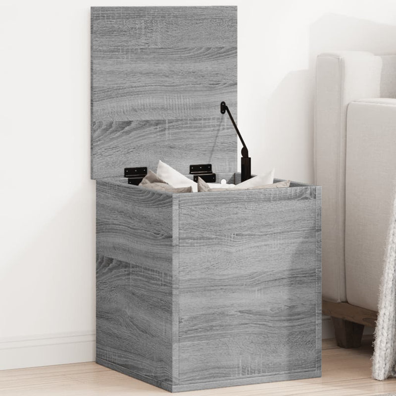 Opbergbox 40x42x46 cm bewerkt hout grijs sonoma eikenkleurig