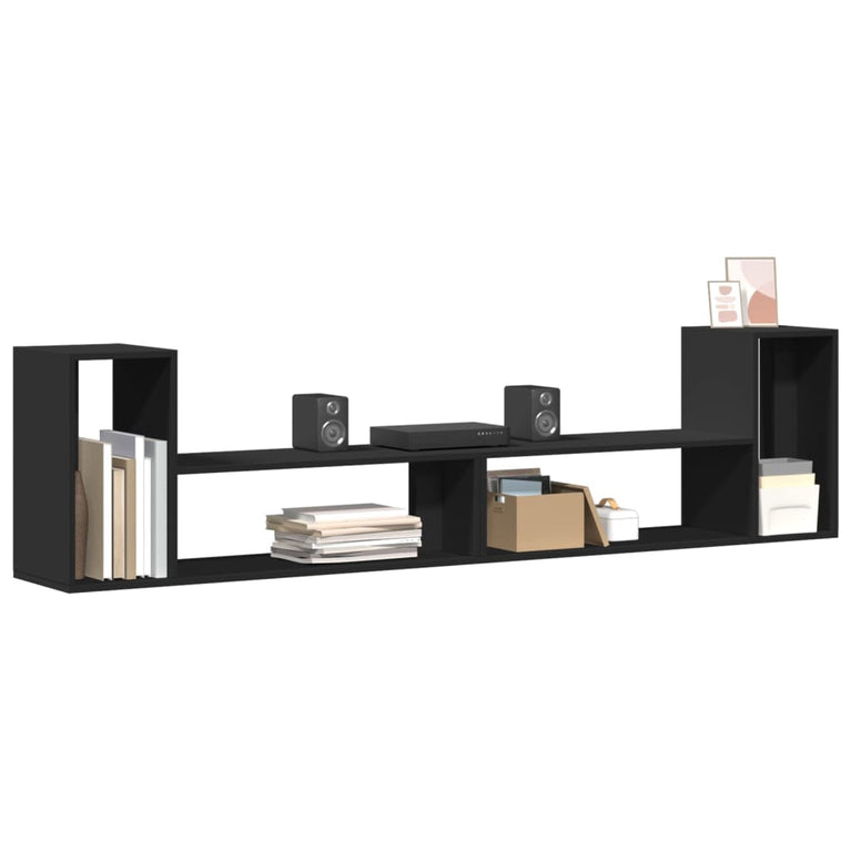 Tv-meubelen 2 st 100x30x50 cm bewerkt hout zwart
