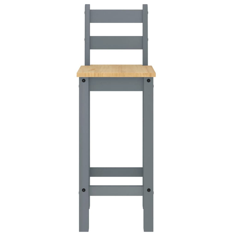3-delige Barset massief grenenhout grijs