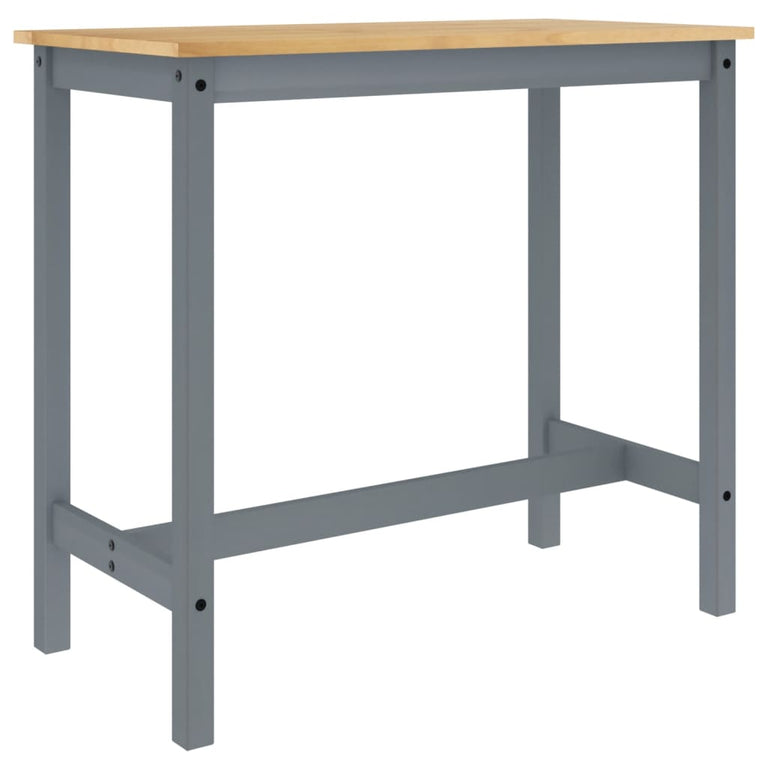 3-delige Barset massief grenenhout grijs