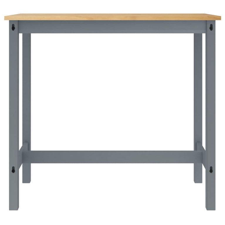3-delige Barset massief grenenhout grijs