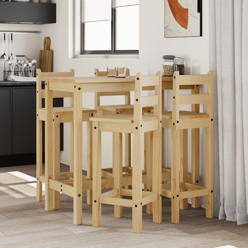 5-delige Barset massief grenenhout