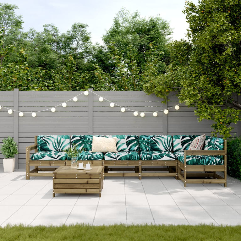 7-delige Loungeset geïmpregneerd grenenhout