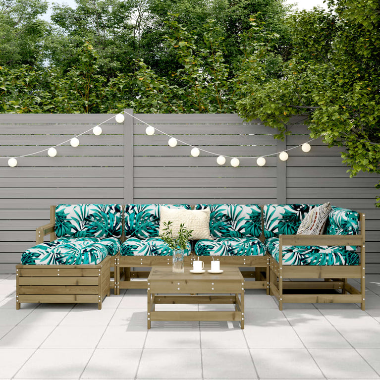 7-delige Loungeset geïmpregneerd grenenhout