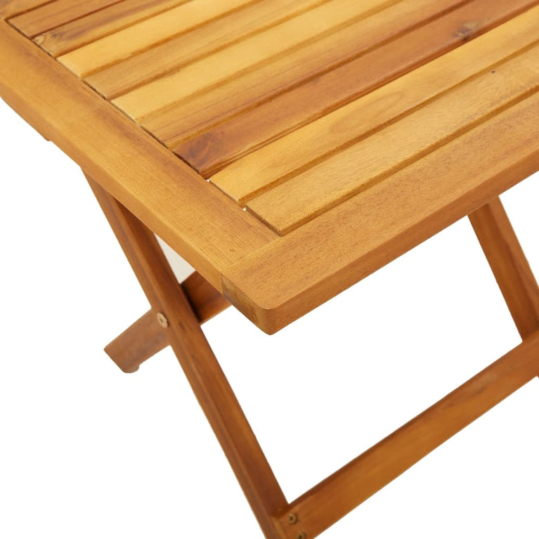 Ligbed met tafel massief acaciahout en stof rood