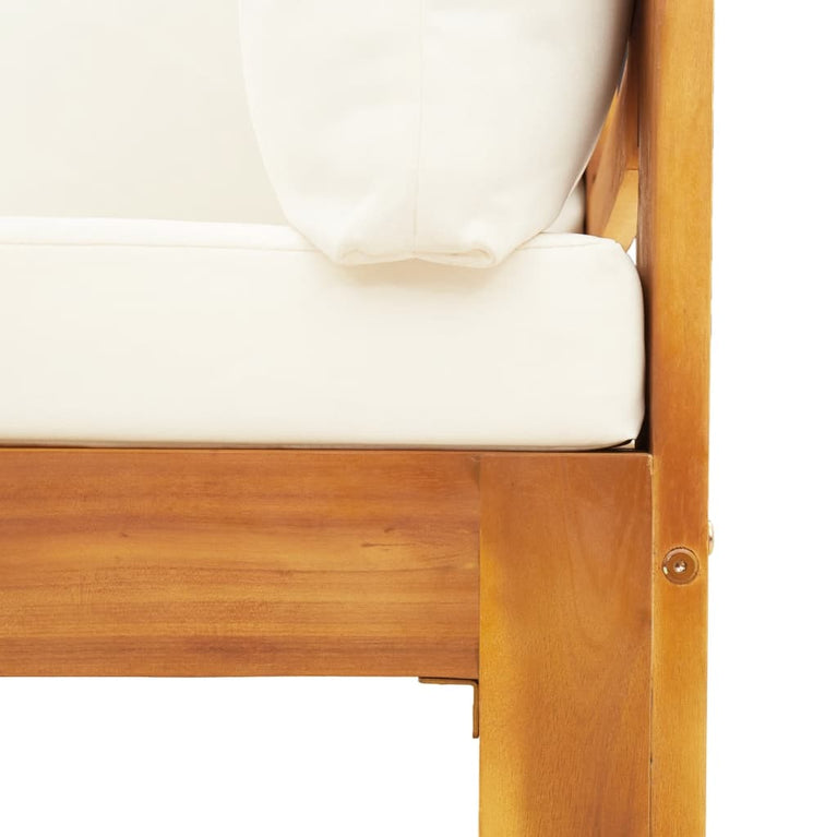 8-delige Loungeset met kussens massief acaciahout