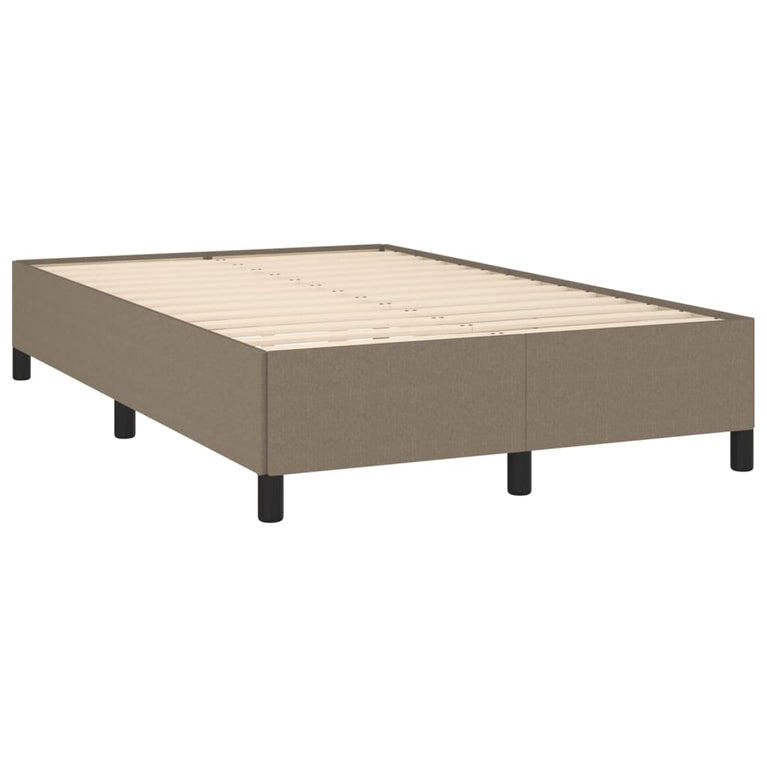 Boxspring met matras stof taupe 120x190 cm