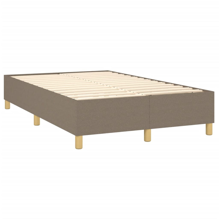 Boxspring met matras stof taupe 120x190 cm