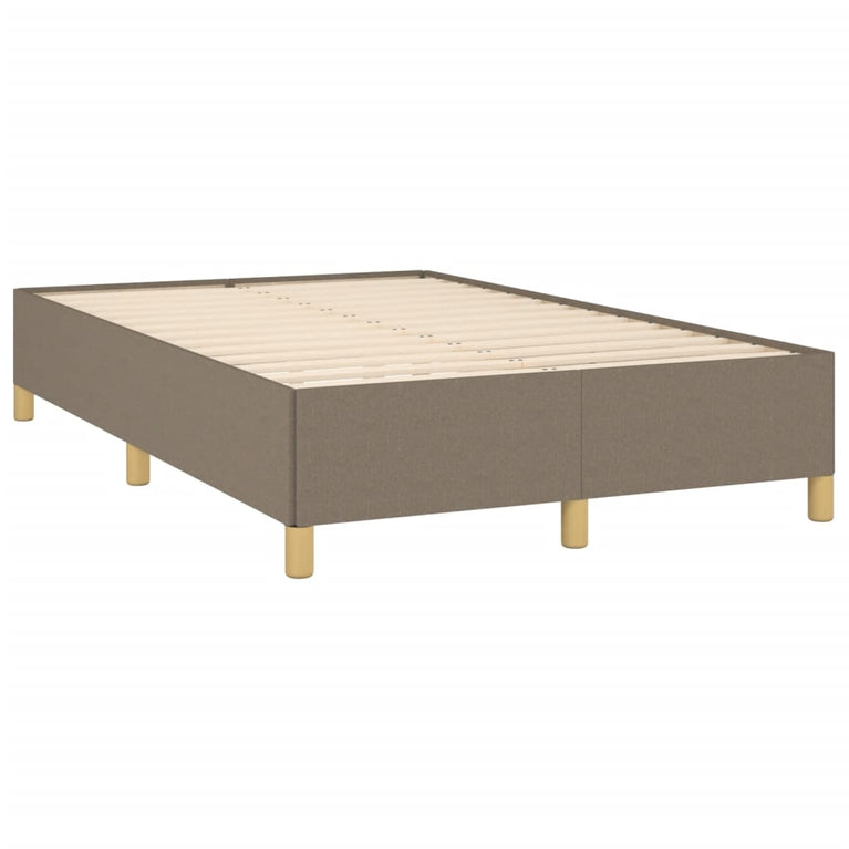 Boxspring met matras en LED stof taupe 120x190 cm