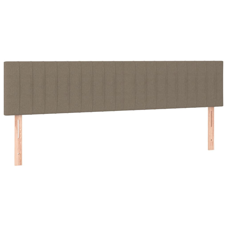 Boxspring met matras en LED stof taupe 120x190 cm
