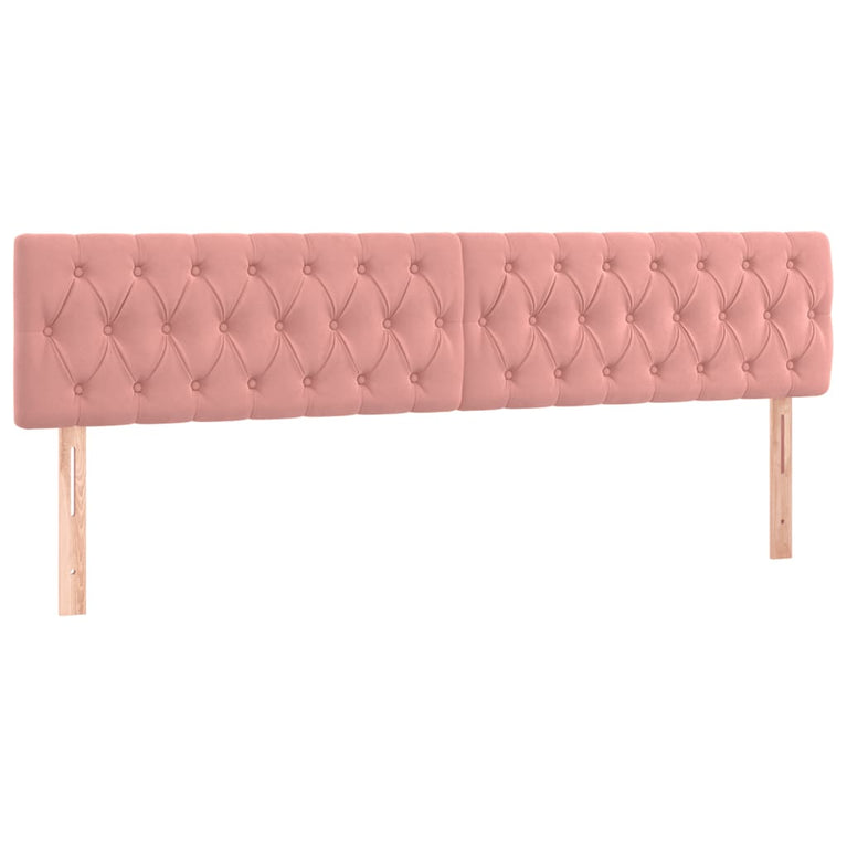 Boxspring met matras en LED fluweel roze 120x190 cm