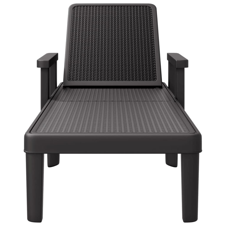 Ligbed 159x68x83,5 cm polypropeen zwart