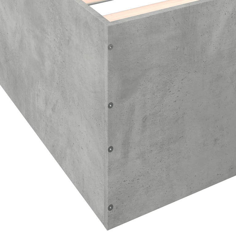 Bedframe bewerkt hout betongrijs 180x200 cm