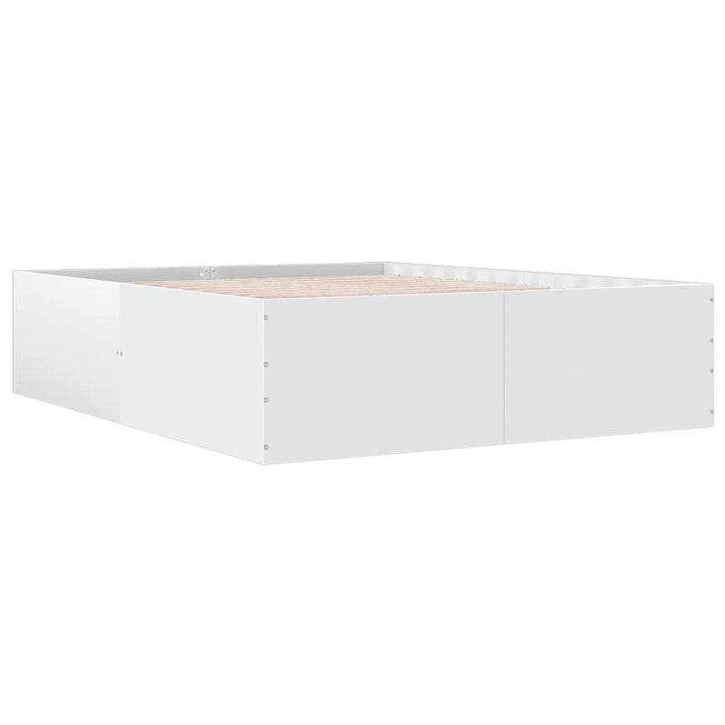 Bedframe bewerkt hout wit 160x200 cm