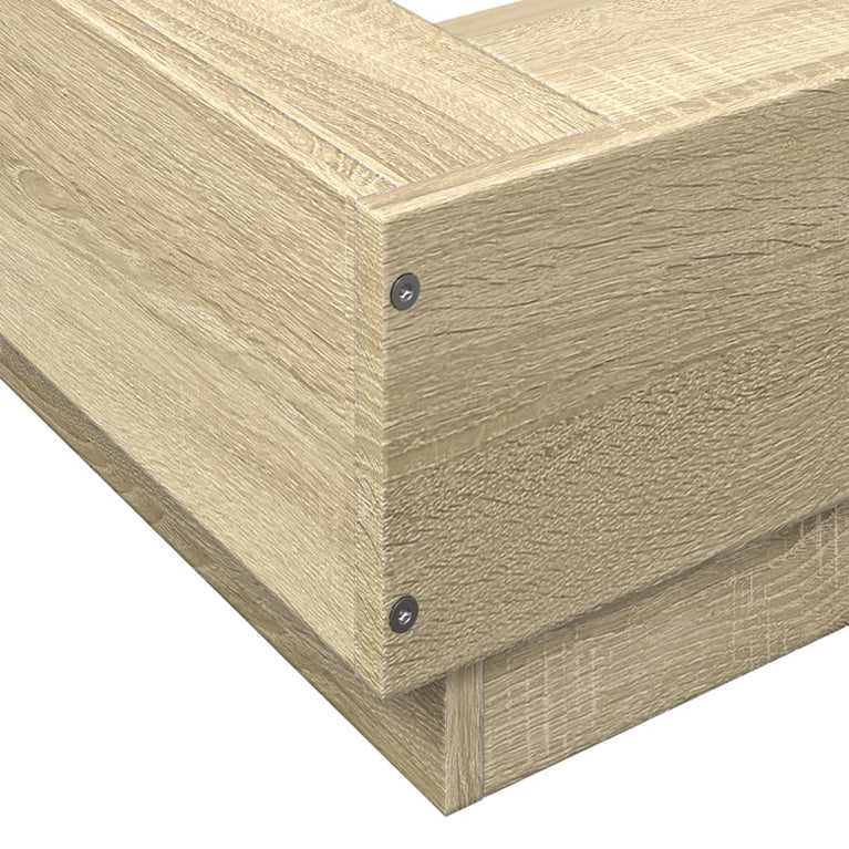 Bedframe met LED-verlichting sonoma eikenkleurig 160x200 cm