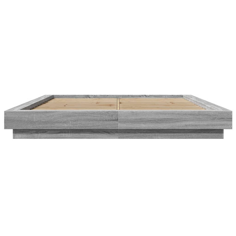 Bedframe met LED-verlichting grijs sonoma eiken 160x200 cm